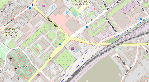 KFZ Werkstatt auf Satellitenbild