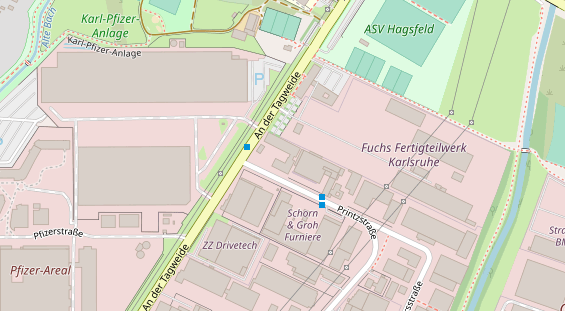 KFZ Werkstatt auf Satellitenbild