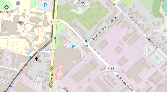 KFZ Werkstatt auf Satellitenbild
