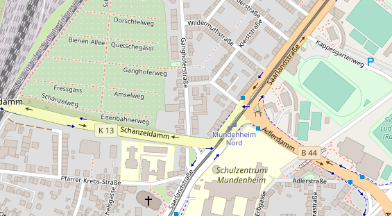 KFZ Werkstatt auf Satellitenbild