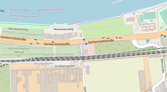 KFZ Werkstatt auf Satellitenbild