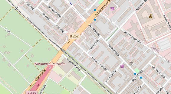 KFZ Werkstatt auf Satellitenbild