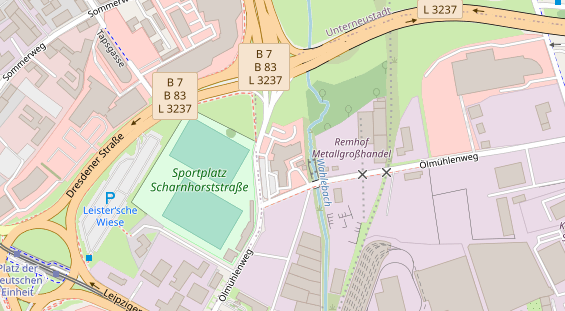 KFZ Werkstatt auf Satellitenbild