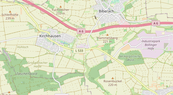 KFZ Werkstatt auf Karte