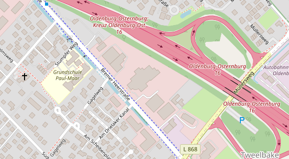 KFZ Werkstatt auf Karte