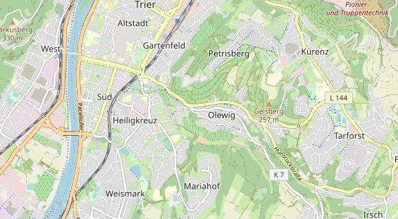 KFZ Werkstatt auf Karte