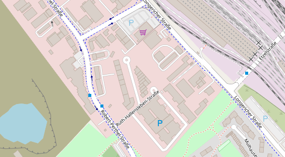 KFZ Werkstatt auf Satellitenbild