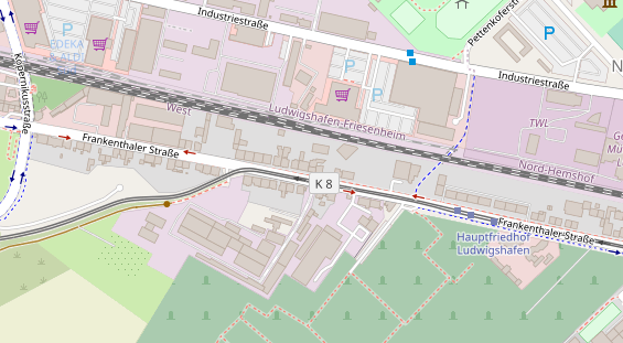 KFZ Werkstatt auf Satellitenbild