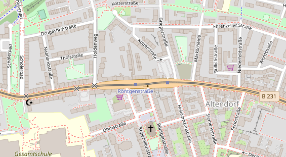 KFZ Werkstatt auf Karte