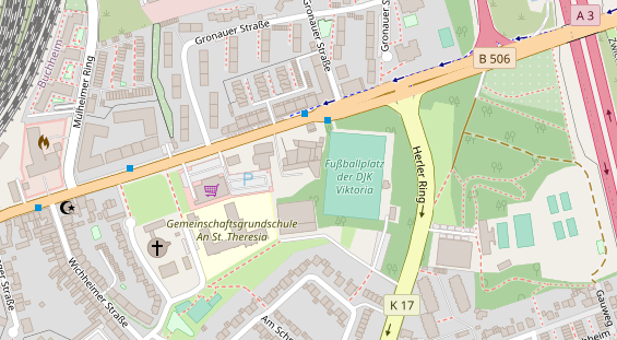 KFZ Werkstatt auf Satellitenbild