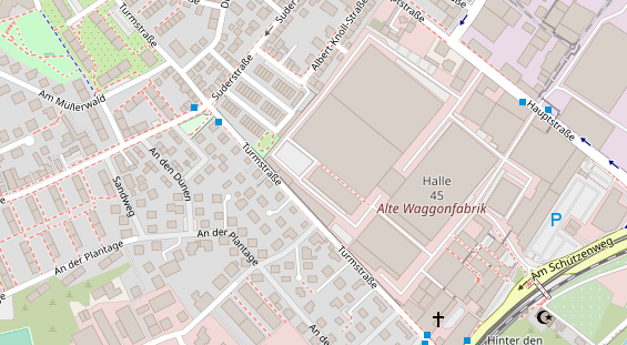 KFZ Werkstatt auf Satellitenbild