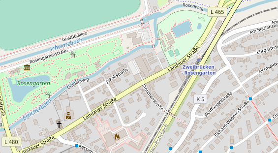 KFZ Werkstatt auf Satellitenbild