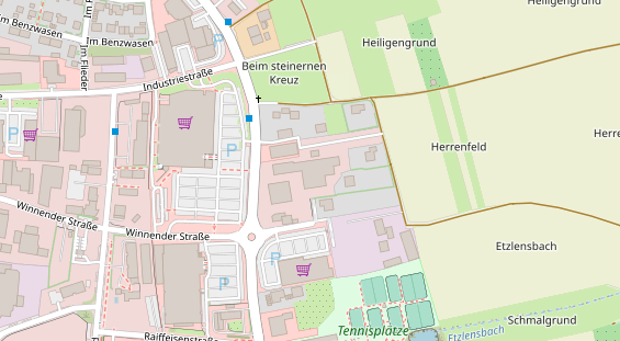 KFZ Werkstatt auf Karte