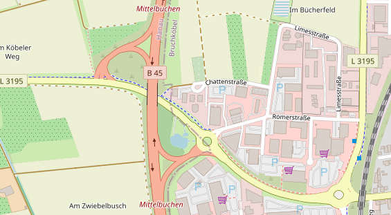 KFZ Werkstatt auf Satellitenbild
