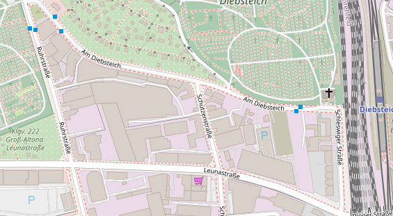 KFZ Werkstatt auf Satellitenbild