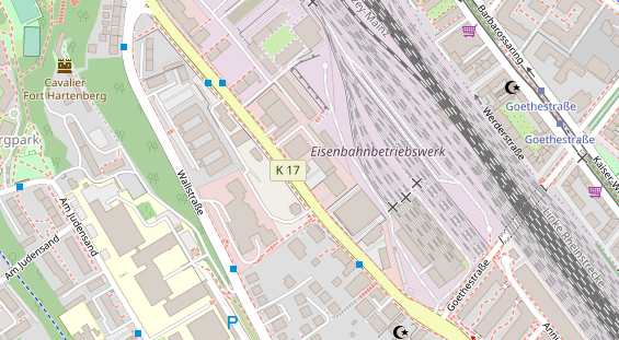 KFZ Werkstatt auf Satellitenbild