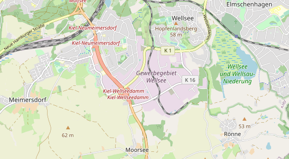 KFZ Werkstatt auf Karte