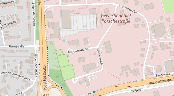 KFZ Werkstatt auf Satellitenbild