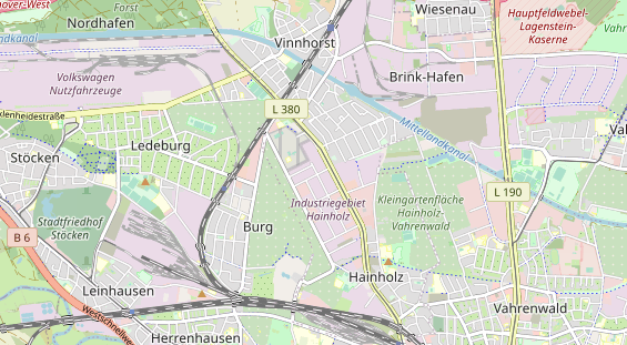 KFZ Werkstatt auf Karte