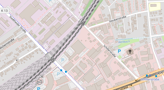 KFZ Werkstatt auf Satellitenbild
