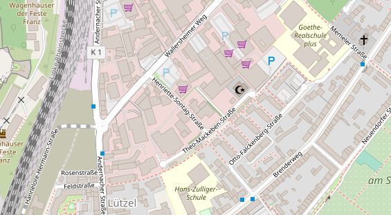 KFZ Werkstatt auf Satellitenbild