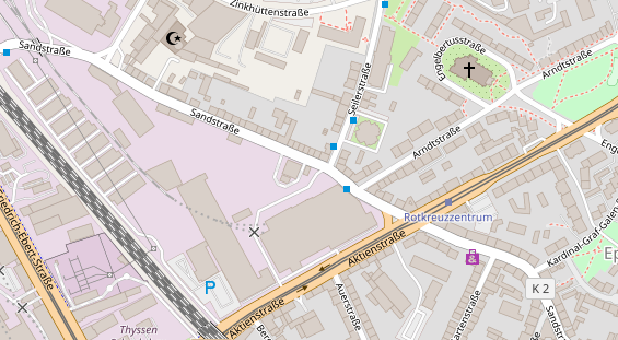 KFZ Werkstatt auf Satellitenbild