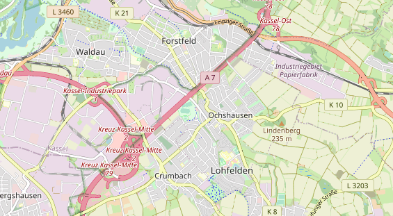 KFZ Werkstatt auf Karte