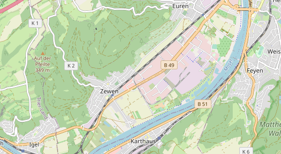 KFZ Werkstatt auf Karte