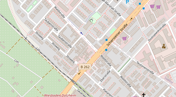 KFZ Werkstatt auf Satellitenbild