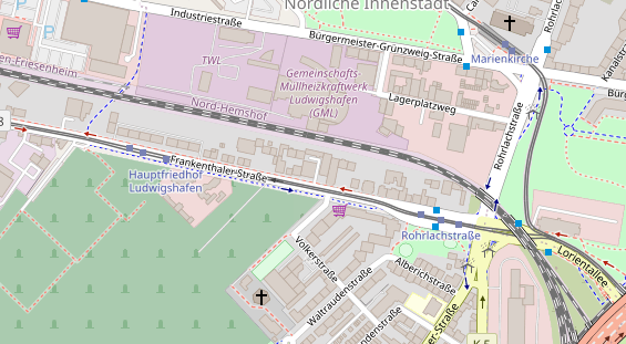 KFZ Werkstatt auf Satellitenbild