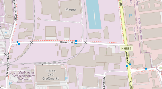 KFZ Werkstatt auf Satellitenbild