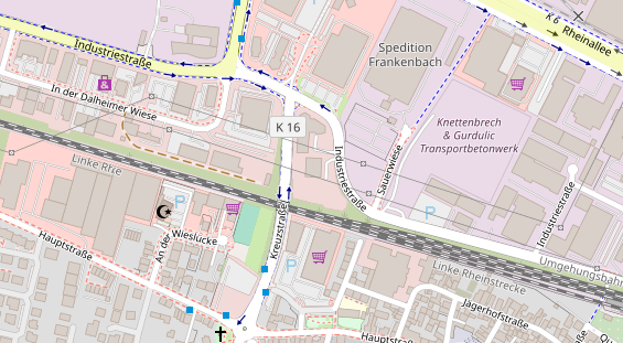 KFZ Werkstatt auf Satellitenbild