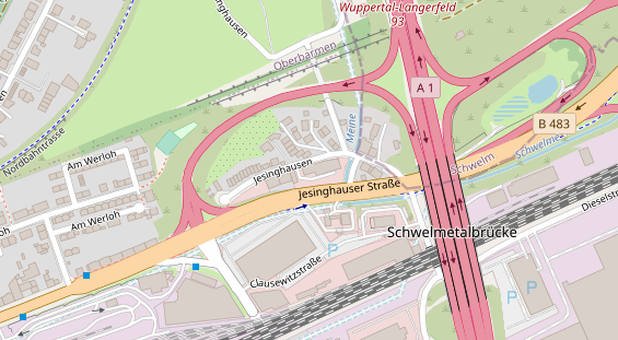 KFZ Werkstatt auf Satellitenbild