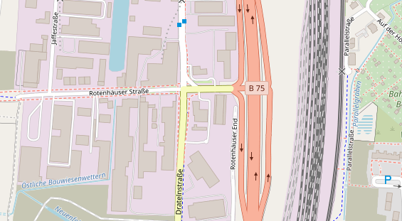 KFZ Werkstatt auf Satellitenbild