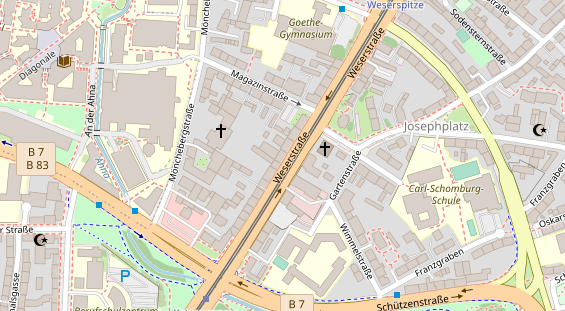 KFZ Werkstatt auf Satellitenbild