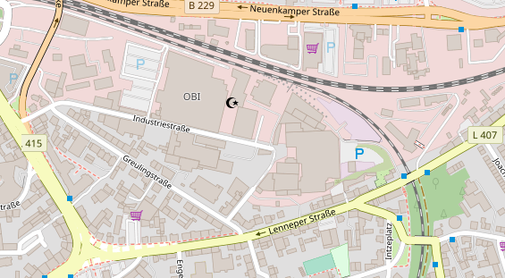 KFZ Werkstatt auf Satellitenbild