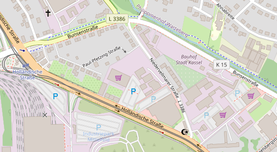 KFZ Werkstatt auf Satellitenbild