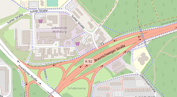 KFZ Werkstatt auf Satellitenbild