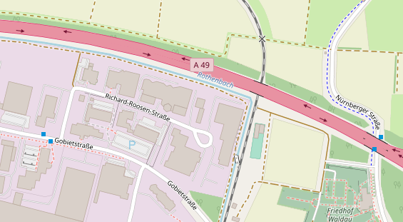 KFZ Werkstatt auf Satellitenbild