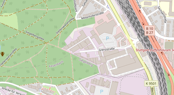 KFZ Werkstatt auf Satellitenbild
