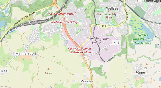 KFZ Werkstatt auf Karte