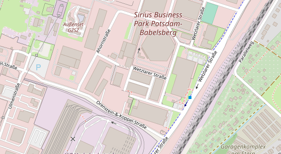 KFZ Werkstatt auf Satellitenbild