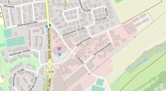 KFZ Werkstatt auf Satellitenbild