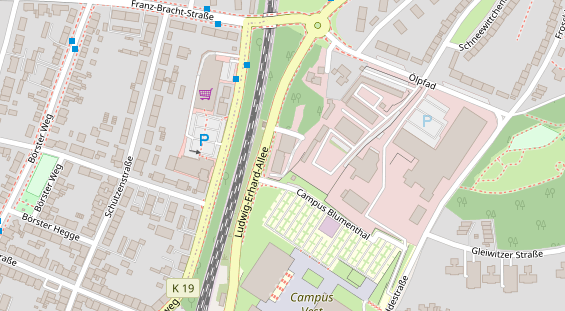 KFZ Werkstatt auf Satellitenbild