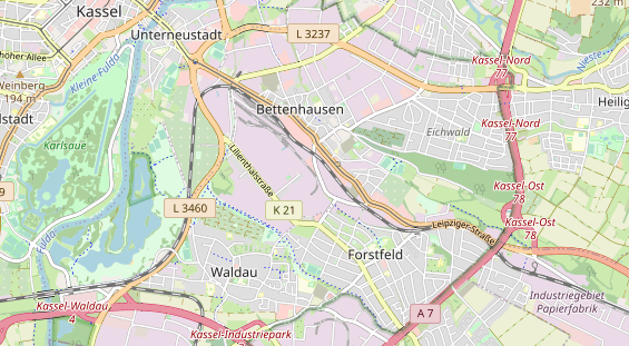 KFZ Werkstatt auf Karte