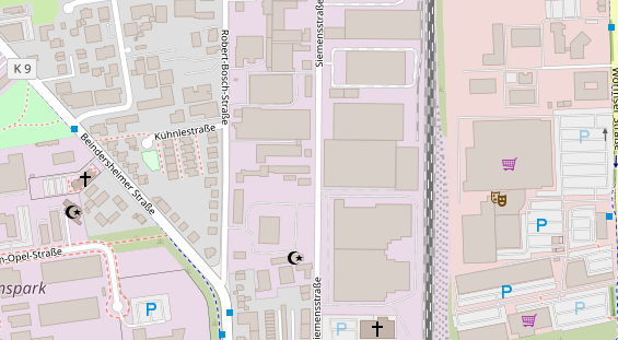 KFZ Werkstatt auf Satellitenbild