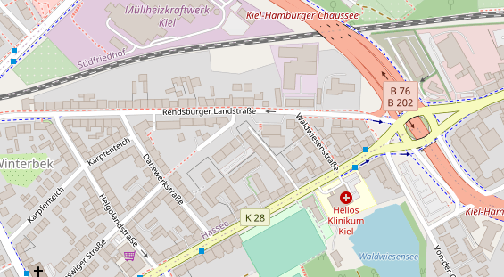 KFZ Werkstatt auf Satellitenbild