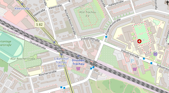 KFZ Werkstatt auf Satellitenbild