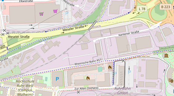 KFZ Werkstatt auf Satellitenbild