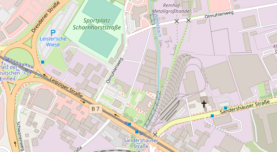 KFZ Werkstatt auf Satellitenbild